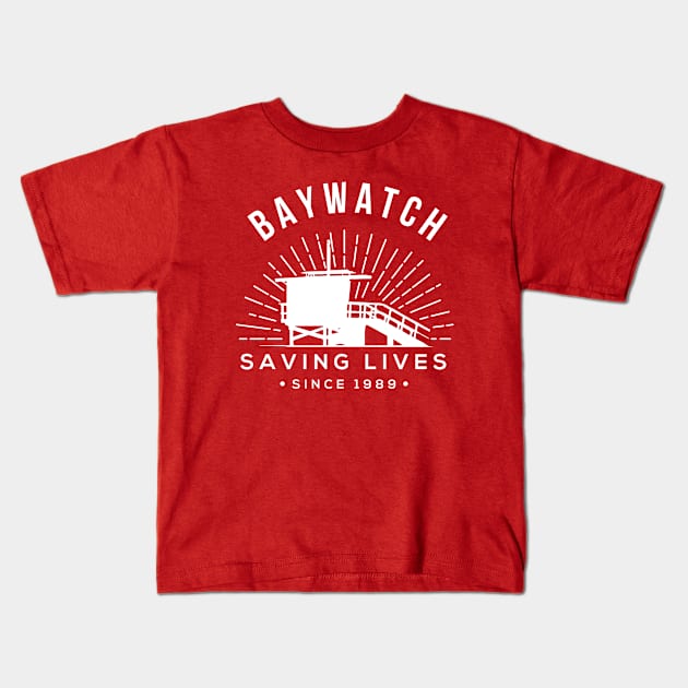 Baywatch Saving Lives Since 1989 Kids T-Shirt by Rebus28